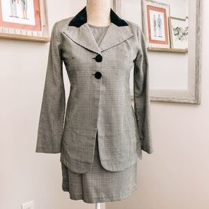 90s Vintage All The Jazz Houndstooth Career Set